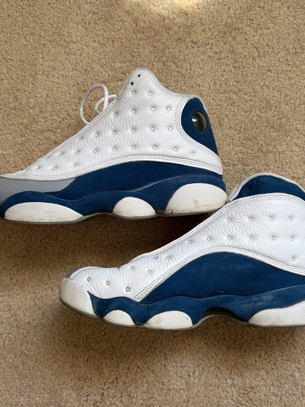 Nike Air Jordan 13 Retro Men’s White/Blue Basketball Shoes